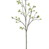 Aldik Home Artificial Tree Branches<Cherry Blossom Budding Branch 42 in. Cream / Green
