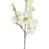Aldik Home Artificial Tree Branches<Cherry Blossom Spray 18 in. White