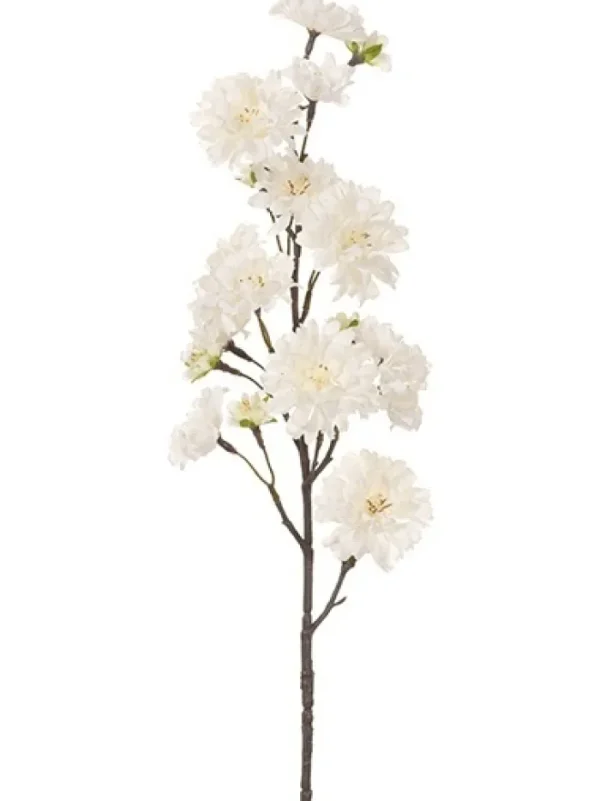 Aldik Home Artificial Tree Branches<Cherry Blossom Spray White 24 in.