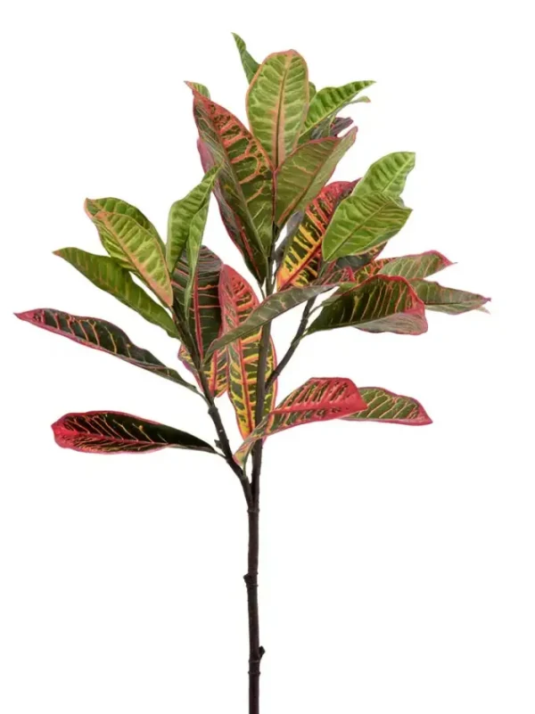 Aldik Home Artificial Tree Branches | Tropical Plants & Flowers<Croton Leaf Spray 37 in. Orange/Red/Green