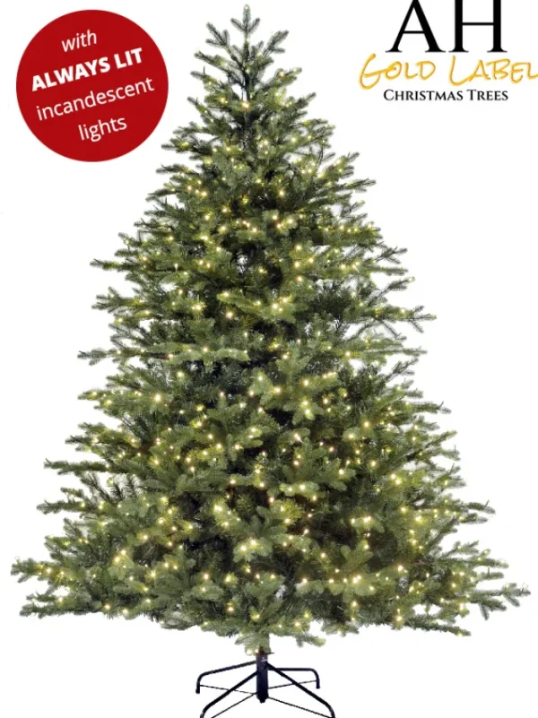 Aldik Home Pre Lit Christmas Trees<Deluxe Canyon Spruce Always Lit 9 FT