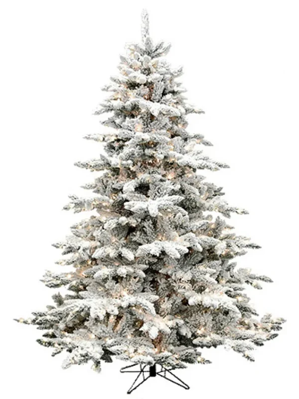 Aldik Home Flocked Christmas Trees | Pre Lit Christmas Trees<Deluxe Flocked Arctic 7.5 Feet