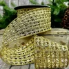 Aldik Home Christmas Ribbon & Fabric<Foil Trim 3 in. x 10 yd. Platinum