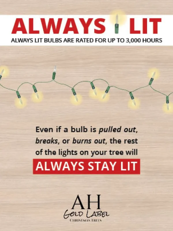 Aldik Home Slim Christmas Trees | Pre Lit Christmas Trees<Forest Sierra Always Lit 7.5 FT