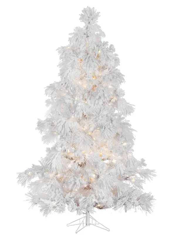Aldik Home Flocked Christmas Trees | Pre Lit Christmas Trees<Glacier Long Needle 7.5 Feet