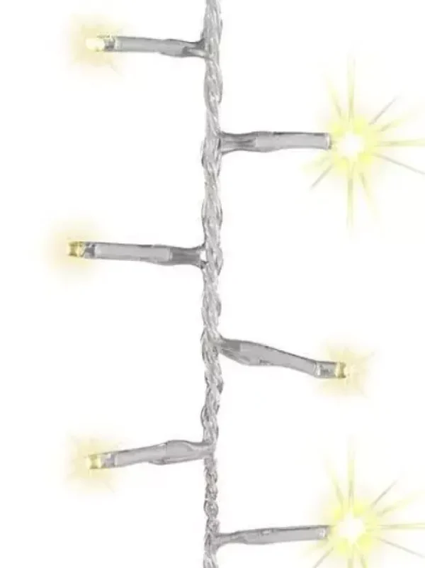 Aldik Home Outdoor Christmas Lights<LED Compact Sparkle 36 FT 500 Lights Warm White / Clear