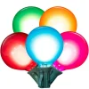 Aldik Home Outdoor Christmas Lights<LED G50 Glass Bulb 15 FT 15 Lights - Multicolor