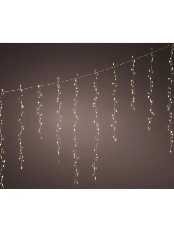 Aldik Home Outdoor Christmas Lights<LED Icicle Dense 12 FT 250 Lights - Warm White