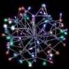 Aldik Home Outdoor Christmas Lights<LED Shimmer Sphere 12 in. Multi Twinkle Silver