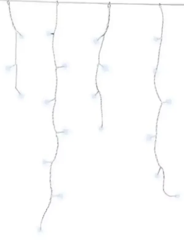 Aldik Home Outdoor Christmas Lights<LEDs Connect Icicles 24 FT - 250 Lights (Cool White)