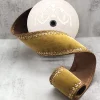 Aldik Home Christmas Ribbon & Fabric<Lush Velvet Countessa Scallop Jewel Trim 4 in. x 10 yd. Gold
