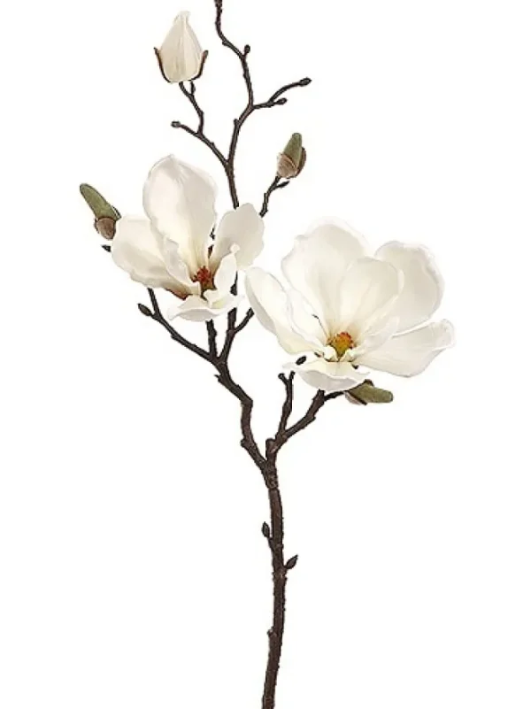 Aldik Home Artificial Tree Branches<Magnolia Spray 19 in. Cream