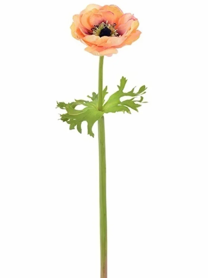natural_touch_anemone__in_0-1.webp Aldik Home Natural Touch Silk Flowers<Natural Touch Anemone 17.5 in. Coral