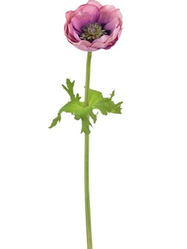 Aldik Home Natural Touch Silk Flowers<Natural Touch Anemone 17.5 in. Lavender