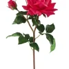 Aldik Home Silk Roses | Natural Touch Silk Flowers<Natural Touch Garden Rose 22 in. Fuchsia