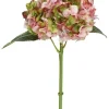 Aldik Home Natural Touch Silk Flowers<Natural Touch Hydrangea 18 in. Mauve / Green