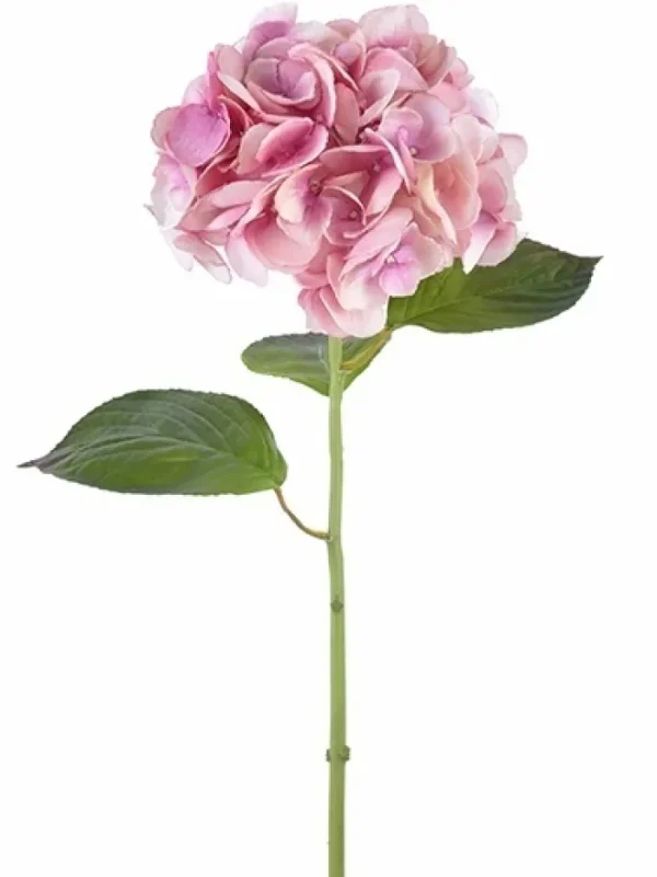 Aldik Home Natural Touch Silk Flowers<Natural Touch Hydrangea 25 in. Deep Lavender
