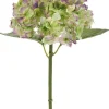 Aldik Home Natural Touch Silk Flowers<Natural Touch Hydrangea 18 in. Green / Purple