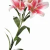Aldik Home Natural Touch Silk Flowers<Natural Touch Lily 34 in. Pink / White