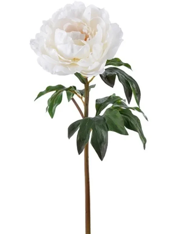Aldik Home Natural Touch Silk Flowers<Natural Touch Peony 20.5 in. Beige