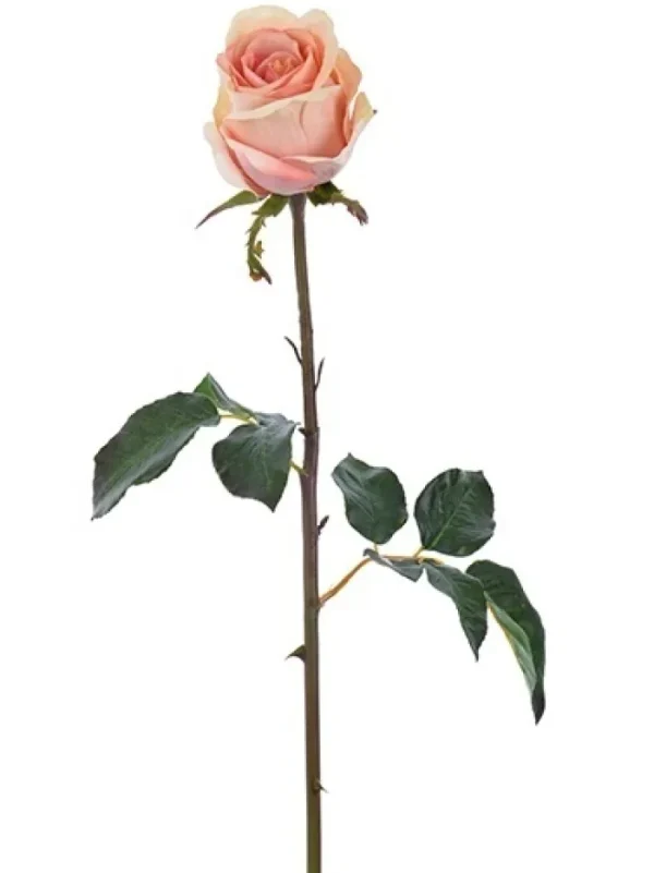 Aldik Home Natural Touch Silk Flowers | Silk Roses<Natural Touch Rose Bud Pick 20.5 in. Light Mauve