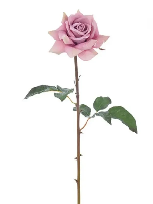 Aldik Home Natural Touch Silk Flowers | Silk Roses<Natural Touch Rose Dutchess Open 20 in. Deep Lavender