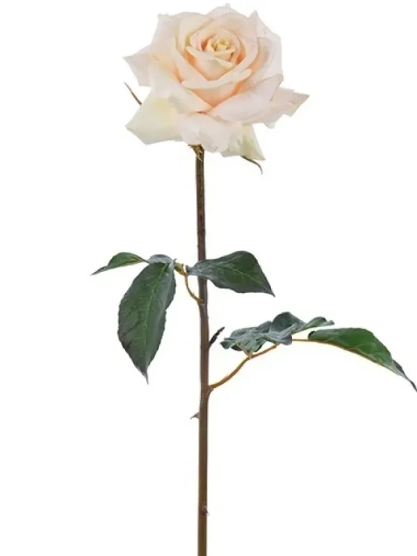 Aldik Home Natural Touch Silk Flowers | Silk Roses<Natural Touch Rose Dutchess Open 20 in. Beige