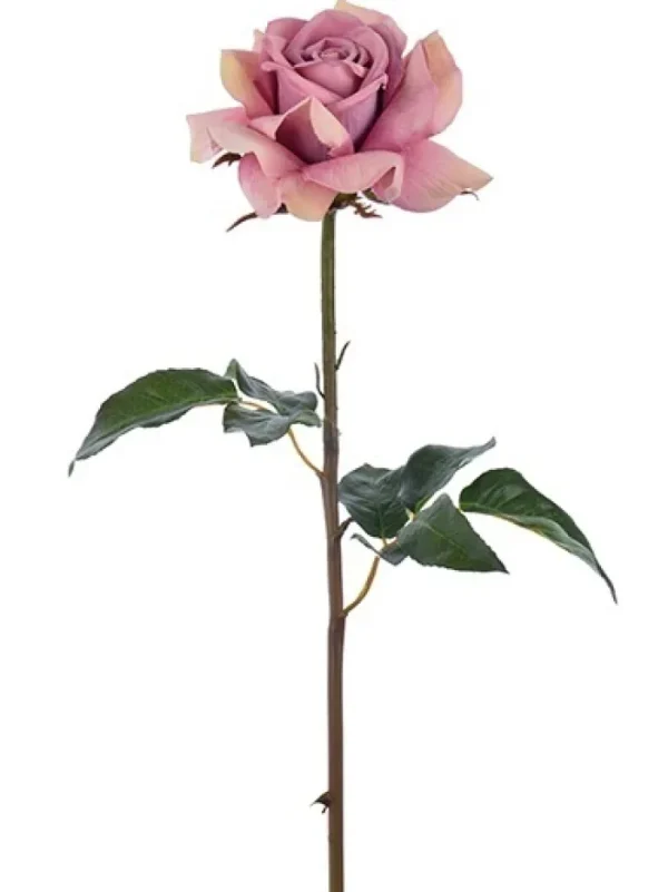 Aldik Home Natural Touch Silk Flowers | Silk Roses<Natural Touch Rose Dutchess Open 20 in. Deep Lavender