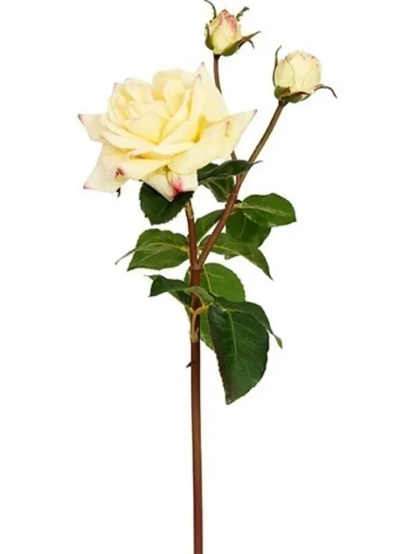 Aldik Home Natural Touch Silk Flowers | Silk Roses<Natural Touch Rose Sweet Juliet 22 in. Yellow