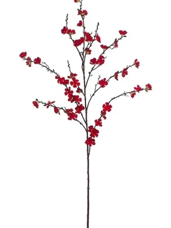Aldik Home Artificial Tree Branches<Plum Blossom 50 in. Red
