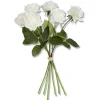 Aldik Home Natural Touch Silk Flowers | Silk Roses<Real Touch Full Bloom Roses 17 in. White