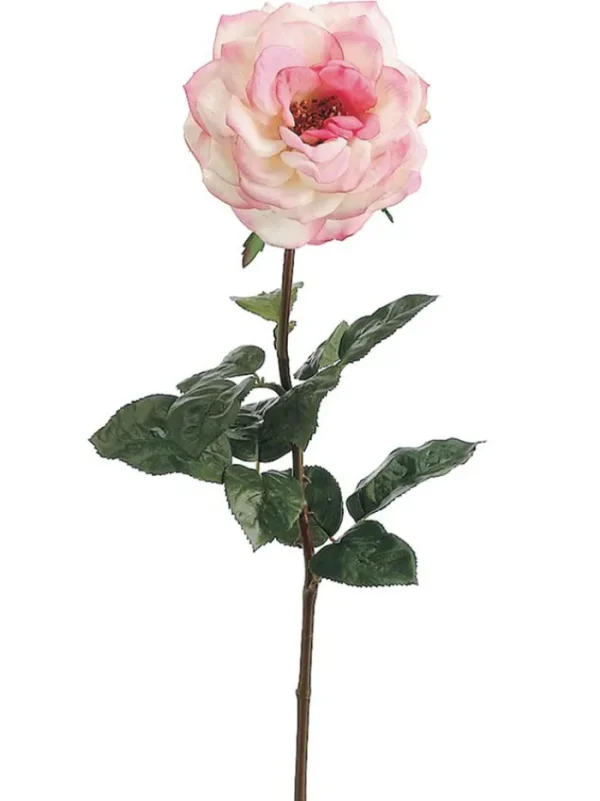 Aldik Home Natural Touch Silk Flowers | Silk Roses<Rose Orlane 25.5in Cream/Pink