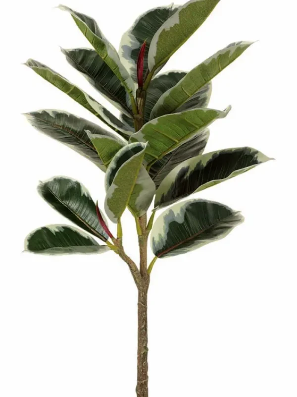 Aldik Home Artificial Tree Branches | Tropical Plants & Flowers<Rubber Plant Spray 31 in. Green Varigated