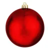 Aldik Home Seamless Shatterproof Ornaments<Seamless Shatterproof Shiny Red 8 in. - Case of 12