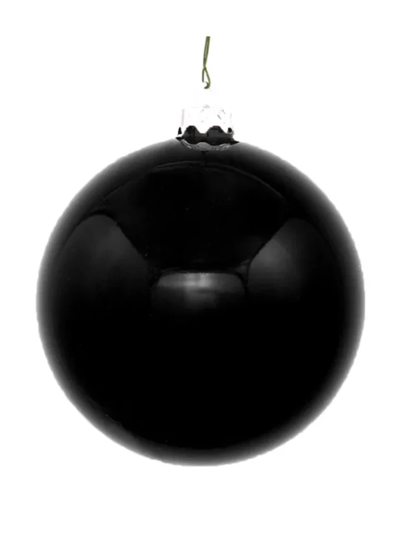 Aldik Home Seamless Shatterproof Ornaments<Seamless Shatterproof Shiny Black 8 in. - Case of 12