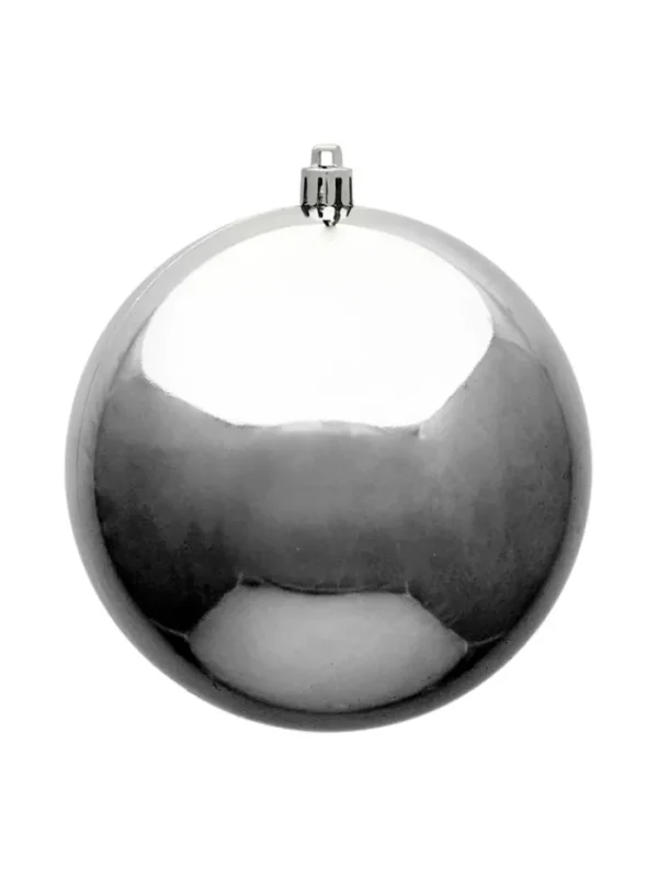 Aldik Home Seamless Shatterproof Ornaments<Seamless Shatterproof Shiny Silver 8 in. - Case of 12