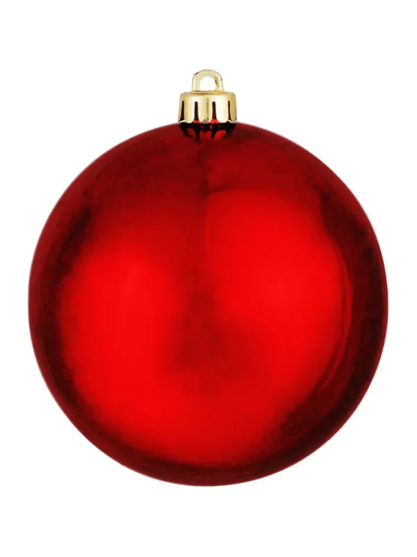 Aldik Home Seamless Shatterproof Ornaments<Seamless Shatterproof Shiny Red 10 in. - Case of 8