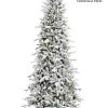 Aldik Home Flocked Christmas Trees | Small Christmas Trees<Snowy Ridgeline Fir LED 5 Feet