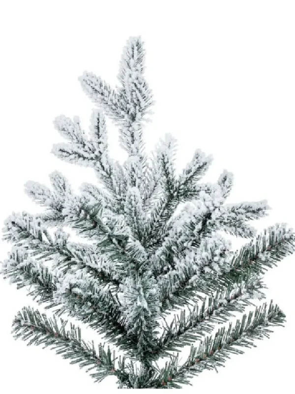 Aldik Home Flocked Christmas Trees | Small Christmas Trees<Snowy Ridgeline Fir LED 5 Feet