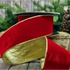 Aldik Home Christmas Ribbon & Fabric<Velvet 2.5 in. x 10 yd. Red w/ Gold Back