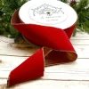 Aldik Home Christmas Ribbon & Fabric<Velvet 4 in. x 100 yd. Red W/ Gold Back