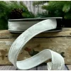 Aldik Home Christmas Ribbon & Fabric<Velvet 1 in. x 10 yd. Winter White W/ Dupion Back
