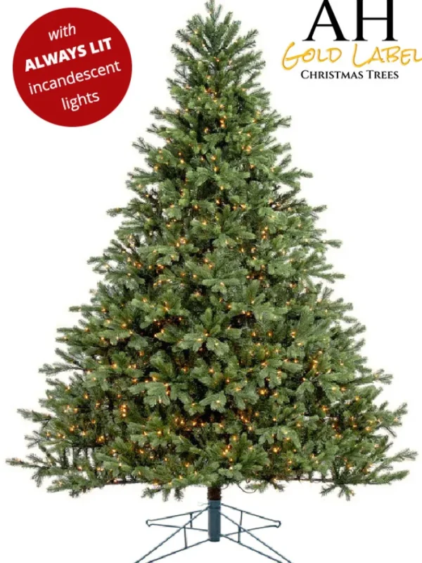 Aldik Home Pre Lit Christmas Trees<Virginia Fir Always Lit 9 FT