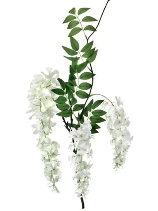 Aldik Home Artificial Tree Branches<Wisteria Branch 38 in. White